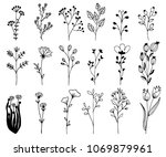 hand drawn design elements.... | Shutterstock .eps vector #1069879961