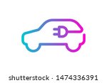 electric car icon. electrical... | Shutterstock .eps vector #1474336391