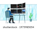 stock market male trader in... | Shutterstock .eps vector #1975985054