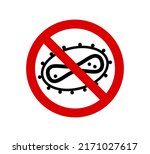 monkeypox caution red sign.... | Shutterstock .eps vector #2171027617