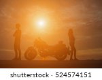 a silhouette of a man and woman ... | Shutterstock . vector #524574151