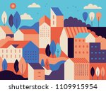 vector illustration in simple... | Shutterstock .eps vector #1109915954