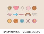 vector set of design elements ... | Shutterstock .eps vector #2030130197