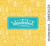 vector wanderlust logo   travel ... | Shutterstock .eps vector #268426124