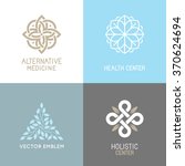 vector set of abstract logos  ... | Shutterstock .eps vector #370624694