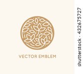 vector simple and elegant logo... | Shutterstock .eps vector #432675727