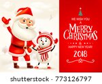 merry christmas and happy new... | Shutterstock .eps vector #773126797