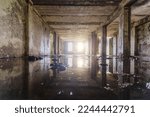 Inside Of Flooded Dirty...