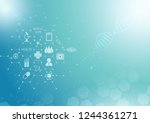 abstract blue bright background.... | Shutterstock .eps vector #1244361271