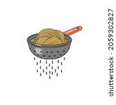 Colander With Fresh Cooked...