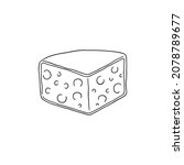 hard cheese quarter of head ... | Shutterstock .eps vector #2078789677