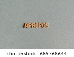 Small photo of Apropos word with pasta letters