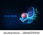 futuristic vegetarian or vegan... | Shutterstock .eps vector #1846035934