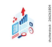 successful business concept  3d ... | Shutterstock .eps vector #266261804