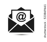 mail icon  | Shutterstock .eps vector #523869661