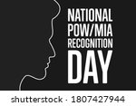 National POW/MIA Recognition Day. Holiday concept. Template for background, banner, card, poster with text inscription. Vector EPS10 illustration