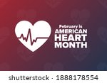 february is american heart... | Shutterstock .eps vector #1888178554