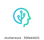 brain tech mind data logo... | Shutterstock .eps vector #500664631
