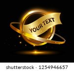 elegant black and golden design ... | Shutterstock .eps vector #1254946657