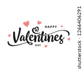 happy valentines day typography ... | Shutterstock .eps vector #1266406291
