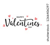 happy valentines day typography ... | Shutterstock .eps vector #1266406297