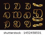 set of anniversary logotype and ... | Shutterstock .eps vector #1452458531