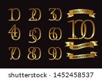 set of anniversary logotype and ... | Shutterstock .eps vector #1452458537