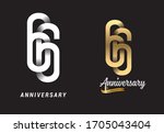 66 years anniversary... | Shutterstock .eps vector #1705043404