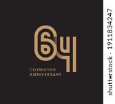 64 years anniversary... | Shutterstock .eps vector #1911834247