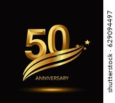 50 years anniversary... | Shutterstock .eps vector #629094497