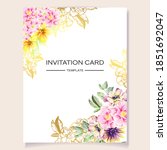 romantic wedding invitation... | Shutterstock .eps vector #1851692047