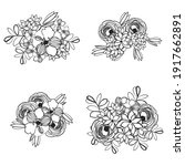 flowers set. collection of... | Shutterstock .eps vector #1917662891
