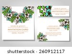 wedding invitation cards with... | Shutterstock .eps vector #260912117