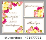 invitation with floral... | Shutterstock . vector #471477731