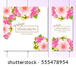 vintage delicate invitation... | Shutterstock .eps vector #555478954