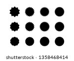 abstract sunburst vector badges ... | Shutterstock .eps vector #1358468414