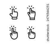 set of hand clicking icons.... | Shutterstock .eps vector #1474566251