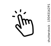 hand clicking icon. finger... | Shutterstock .eps vector #1504316291