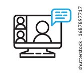 video conference icon. people... | Shutterstock .eps vector #1687897717