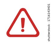 vector attention sign with... | Shutterstock .eps vector #1716143401
