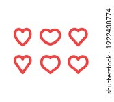 hearts vector icon collection.... | Shutterstock .eps vector #1922438774
