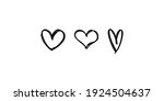 hearts doodle collection. hand... | Shutterstock .eps vector #1924504637