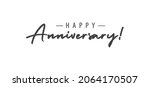 happy anniversary calligraphy... | Shutterstock .eps vector #2064170507