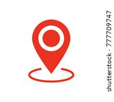 location map icon  gps pointer... | Shutterstock .eps vector #777709747