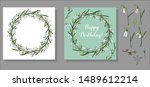 beautiful card template with ... | Shutterstock .eps vector #1489612214