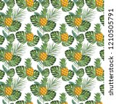 tropical seamless pattern with... | Shutterstock .eps vector #1210505791