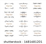 hand drawn set of decorative... | Shutterstock .eps vector #1681681201