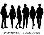 vector silhouettes men and... | Shutterstock .eps vector #1202330401