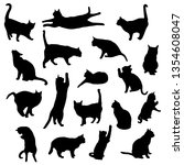 set vector silhouettes of the... | Shutterstock .eps vector #1354608047