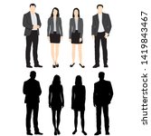 set of silhouettes of men and... | Shutterstock .eps vector #1419843467